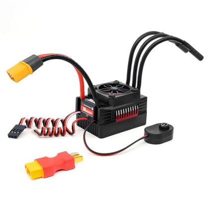 Surpass Hobby Supersonic 60A Brushless ESC for 1/10 RC Car | Waterproof ESC with XT60 plug, metal shell fast heat dissipation, multi intelligent protection