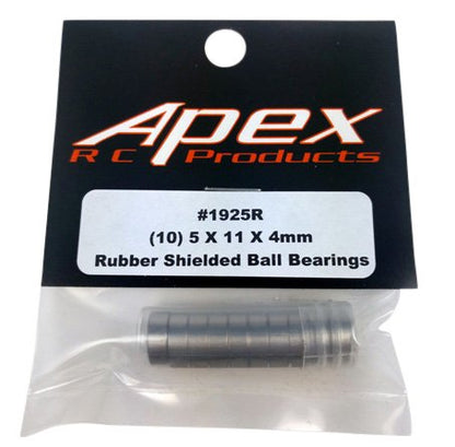 10 Pack 5x11x4mm Rubber Shielded Ball Bearings MR115-2RS - Apex RC Products #1925R