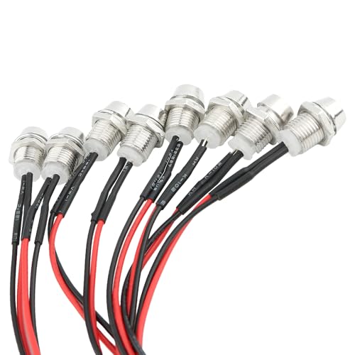8 LEDs RC LED Light Headlights Taillight Kit Accessories Compatible with Traxxas HSP Tamiya Redcat RC4WD Axial SCX10 RC Cars Truck Tank Crawler(4 White 4 Red)