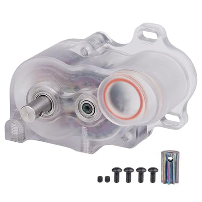 HobbyPark LCG Complete Transmissions Gearbox for 1/10 RC Crawler SCX10 SCX10 II | Low Center of Gravity, Lightweight Design, Hardened Steel Gears | Ideal for Custom LCG Builds (Transparent) - color: Transparent