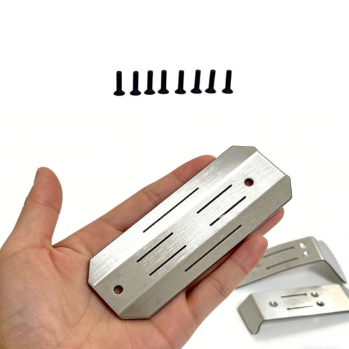 Stainless Steel Chassis Guard Skid Plate for 1/16 Mini Maxx 4WD RTR Brushless Monster Truck, Compatible with Traxxas 107154-1, RC Upgrade Protection Parts