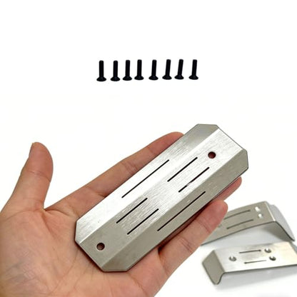 Stainless Steel Chassis Guard Skid Plate for 1/16 Mini Maxx 4WD RTR Brushless Monster Truck, Compatible with Traxxas 107154-1, RC Upgrade Protection Parts