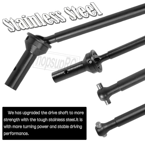RC Drive Shaft CVD Upgrades Part for 1/8 Typhon 6s,1/7 Felony Limitless Roller Infraction 6s Blx,45# Steel Driveshaft Front Rear Axles & Aluminum Wheel Hex Hub Nuts,Navy Blue - color: Navy Blue/Arrma 1/7 1/8