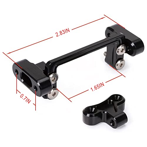 kingsea Metal Transmission Gearbox Carbon Fiber Frame Rails Compatible with 1/10 RC Crawler LCG Chassis Axial SCX10 II Upgrade(Servo Panhard Mounts)