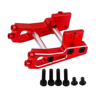 Aluminum Alloy Rear Wing Mount for Arrma 1/14 Typhon GROM Upgrade Parts (Red) - color: Red