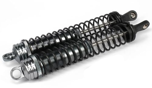 Oil Adjustable Aluminum 140mm Shock Absorber Damper For Rc Car 1/8 Buggy Truck Upgraded Hop-Up Parts Hsp Hpi Losi Axial 4PCS/set (Titanium) - color: Titanium