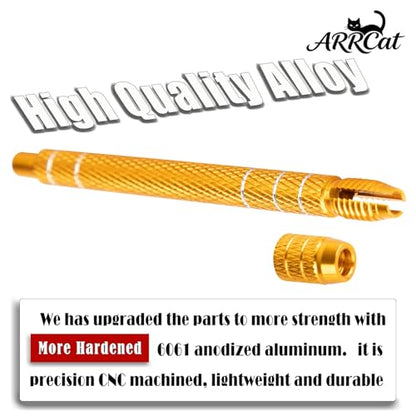 RC Screw Driver Set Tool Kit for 1/30 SCX30,1.5mm/2.0mm Phillips Screwdriver & 1.3mm Hex & T4 Plum & 6Pcs m2 Nut RC Car Repair Screwdrivers Set,for 1/30 SCX30 RC Crawler Truck Buggy,Gold - color: Gold - (Screw Driver Set)