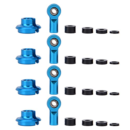 CNC Precision Machined Link Rod End Ball Joint Set for 1/10 ECX 2WD RC Car, Durable Accessories (Blue ECX1038B)