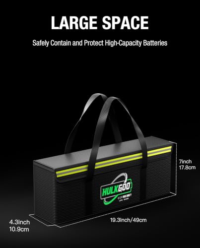 Ebike battery bag, LiFePO4 Lithium Fireproof Bag - Large Capacity Battery Storage Guard Pouch for Charging & Storage - Waterproof Protective Case for Ebike & Lithium Batteries(19x4.3x7 Inches) - size: 19x4.3x7 Inches
