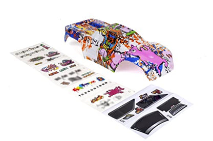 Custom Body Graffiti Pink Pig Style Compatible for V1 Traxxas Maxx 1/10 4X4 4WD Truck Shell Cover(Truck not Included) MX-PIG-01