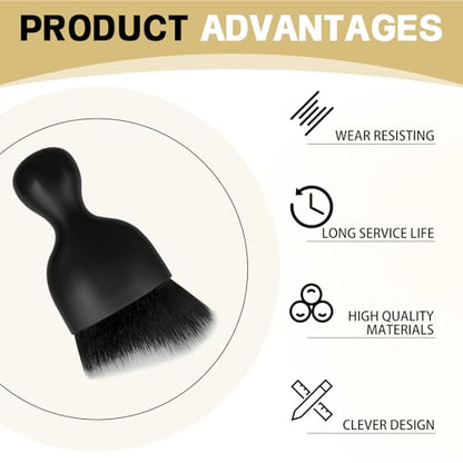 1Pcs Auto Soft Hair Brush Advanced Car Interior Detailing Brush for Dashboard Air Vent Gaps Dust Removal and Cleaning of Leather Surfaces Widely Used, Black - color: Black