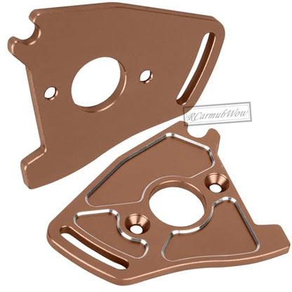 RC Alloy Chassis Brace Mounts & Motor Mount & Motor Plate Upgrades Part for 1/10 Jato 4X4 Brushless,Jato 4X4 VXL,Replace #9025,#7460A,#7490,Bronze - color: Bronze(1set)