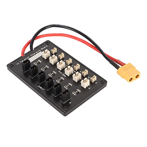 GNB27 JST 2.0 Connector 1S RC Lipo Battery Parallel Charging Board for Tiny Blade Inductrix Battery with 4.0mm Banana Plug and XT60 Plug, Short Circuit