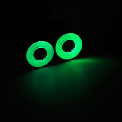 QUE-T 22mm 2 Leds Angel Eyes & Demon Eyes LED Headlight/Back Light for 1:10 RC Model Crawler Cars, (Green + White, 22MM) - color: Green + White, size: 22MM