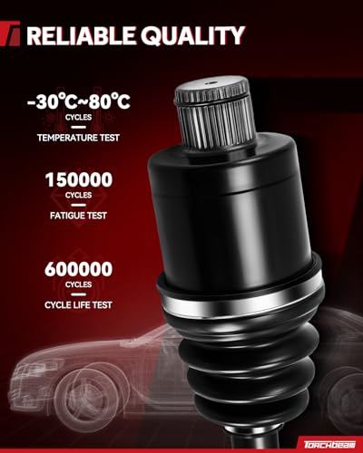 Torchbeam Front CV Axle Shaft Assembly for Jetta, Golf, Rabbit, Passat | Compatible with Volkswagen 2005 Jetta(6-speed), 2005-2014 Jetta 2.5L Automatic, 2014-2018 Jetta 1.4/1.8L Automatic - size: Jetta 2005-2018 Front