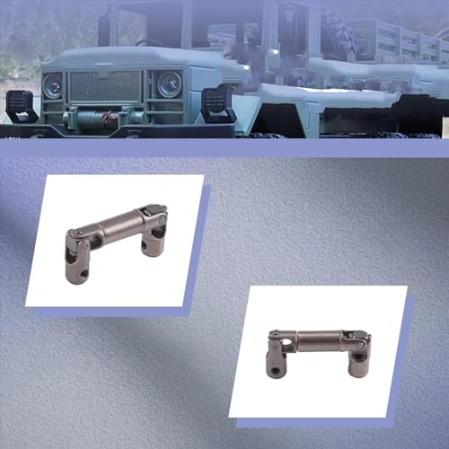 RC Drive Shaft Compatible with MN90 MN90K MN91 B14 B14K B16 B16K 1/16 RC Crawlers Truck Car Upgrade Parts 2PCS Metal for Universal Driving Shaft