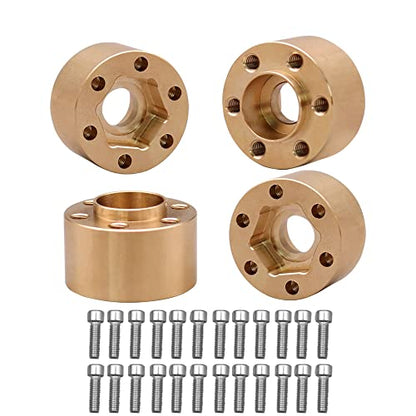 Brass Weights 6mm 9mm 12mm 15mm 22mm Wheel Hex Hub Widen Adapter for 1/10 RC Crawler 1.9 2.2 Wheels Rims SCX10 TRX4 (12mm), Black - size: 12mm