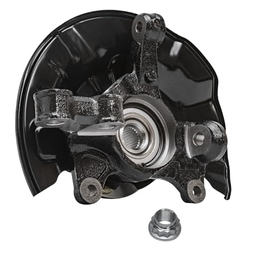 Detroit Axle - Front 4pc Steering Knuckles Kit for 14-18 Toyota Corolla, 14 | Matrix, 2 Steering Knuckles & Wheel Bearing Hubs 2 Outer Tie Rod Ends 2014 2015 2016 2017 2018 Replacement - size: 4SU50414/Kit