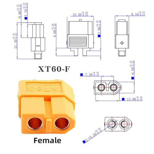 ChenYang XT60 to DC Adapter,DC 5.5x2.1mm Male to XT60 Female Bidirectional Charging Conversion Adapter for Aircraft Model/Car Model/Remote Control Toy/Battery Charger - style: DC Male to XT60 Female