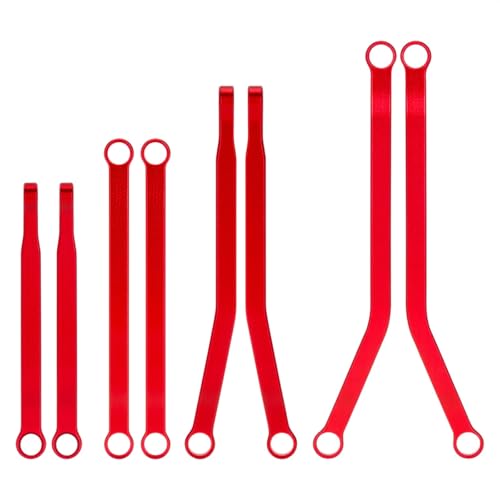 Aluminum High Clearance Chassis Links for 1/30 Axial SCX30 RC Crawler Car Upgrade Parts (Red) - color: Red