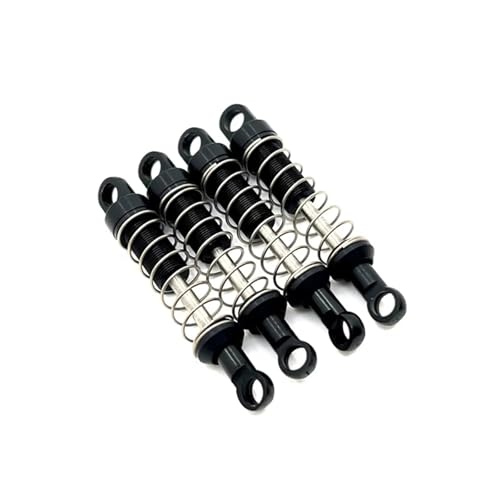 Compatible With MN For MN168 For MN78 1/12 RC Car Parts Metal Upgrade Non-Hydraulic External For Spring Shock Absorber Set RC Assortment(Black) - color: Black