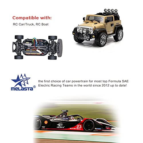 melasta 7.2V 5000mAh 6-Cell NiMH RC Battery for Cars/Trucks | High-capacity 10C discharge rate pack. Tamiya connector. Compatible with RC trucks, tanks, boats, and racing cars.
