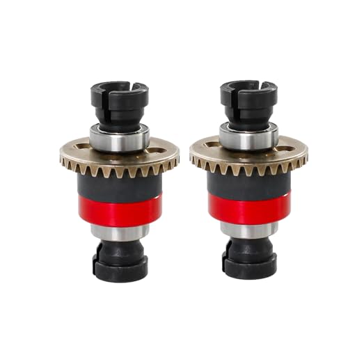 Differential Parts for ARRMA 1/18 Granite GROM/Typhon GROM/ 1/14 Mini Mojave GROM RC Front/Rear Universal Metal Differential Spare Parts (2*Red) - color: 2*red