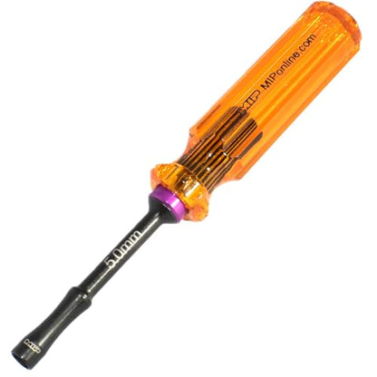 MIP 9802 5.0mm Metric Hex Nut Driver RC Tool – Precision Grip Hex Screwdriver with Deep Socket for RC Car Repair, Made 100% in USA - size: 5.0mm