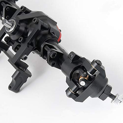 Alloy Complete Front Axle and Rear Axle Upgrade Steel Gear for 1:10 Axial SCX10 II 90046/90047 SCX10 90027/90028 RC Jeep Rock Crawler