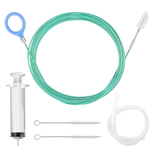 118" Auto Sunroof Drain Cleaning Tool Kit,Flexible Sun Roof Drain Cleaning Tool Kit Includes Brush,Syringe,Hose,Multi-Function Car Sunroof Drains Cleaner Tools Automotive Tools