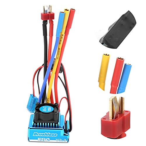 HERCHR 120A Brushless ESC Electric Speed Controller Water Proof for 1/10 1/12 Remote Control Car Boat Parts RC Car Crawler Accessories