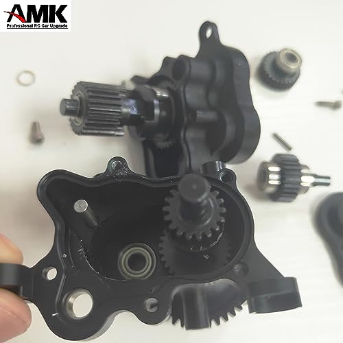 AMK 32P 2-Speed TRX4 Transmission Case Metal Transfer Gearbox for 1/10 RC Crawler TRX6 Upgrades