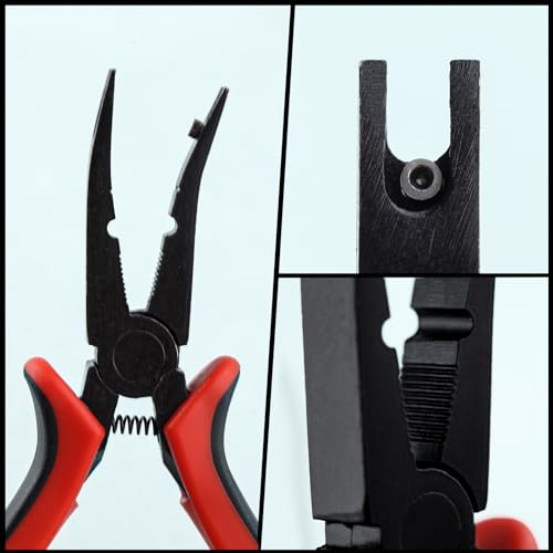 5 Inch Ball Link Clamp Plier Micro RC Car Ball Link Pliers Ball Curved Tip Bent Head Airplane Car Repair Tool RC Helicopter Plane Tool for RC Vehicles RC Helicopter Airplane Car