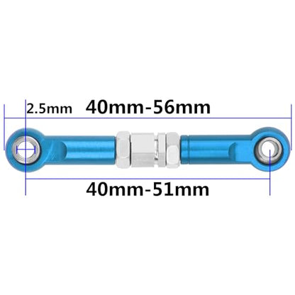 4Pcs ShareGoo Metal Steering Rod Servo Linkages Turnbuckle Compatible with Hyper Go MJX 16207 16208 16209 16210 H16BM H16GT H16DR 1/16 RC Car (Blue) - color: Blue