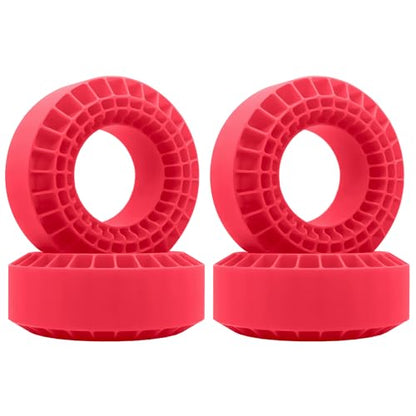 OGRC Silicone Rubber Tire Inserts Foam Fit 1.9 Wheel Tires 1/10 Crawler Accessories (Red) - color: Red