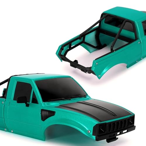 RC Upgrade Accessories for TRX4M for Defender for Bronco 1/18 IR60 for Pickup Hard Body Shell with Bed Rack RC Crawler Car Accessories Modification RC Car Parts(Green) - size: Green