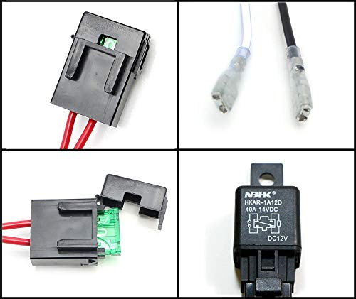 iJDMTOY 2-Output Universal Relay Wiring Harness Zombie Lights Blue LED Light ON/Off Rocker Switch, Compatible with Off-Road LED Light Bar, LED Pod Lights, Aftermarket Fog Lights, Driving Lights, etc - style: Zombie Lights