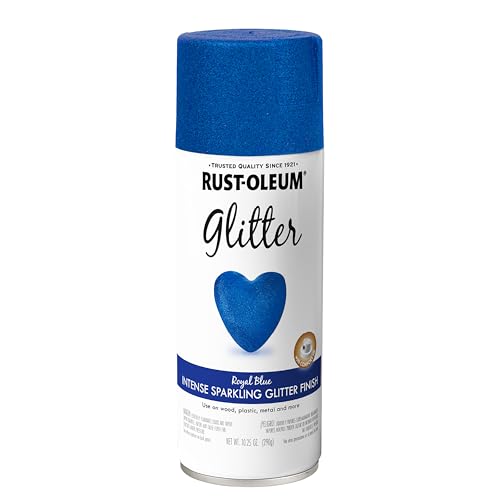 Rust-Oleum 299425 Specialty Glitter Spray Paint, 10.25 Oz, Royal Blue - color: Royal Blue, size: 10.25 Ounce (Pack of 1)