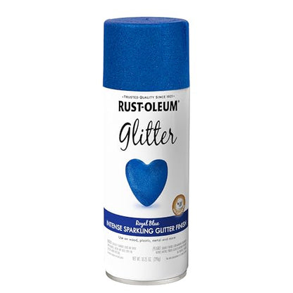 Rust-Oleum 299425 Specialty Glitter Spray Paint, 10.25 Oz, Royal Blue - color: Royal Blue, size: 10.25 Ounce (Pack of 1)