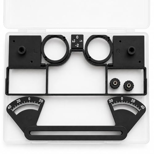 1/12 RC Mini Setup Station, Steering Throw and Toe Alignment Gauge Kit with Camber Check Cube, Tire Clearance Tool and Storage Case for RC Racing Cars (Black) - color: Black