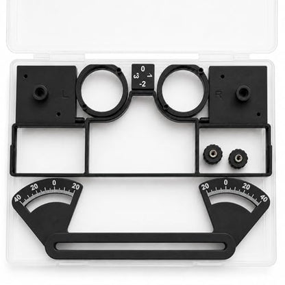 1/12 RC Mini Setup Station, Steering Throw and Toe Alignment Gauge Kit with Camber Check Cube, Tire Clearance Tool and Storage Case for RC Racing Cars (Black) - color: Black