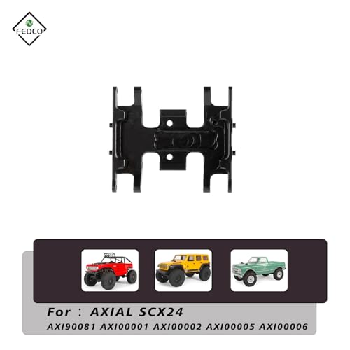 SCX24 Skid Plate Transmission Mount Chassis Heavy Counterweight Gearbox Mount for Axial SCX24 Upgrade Parts 1/24 RC Crawler - color: Black