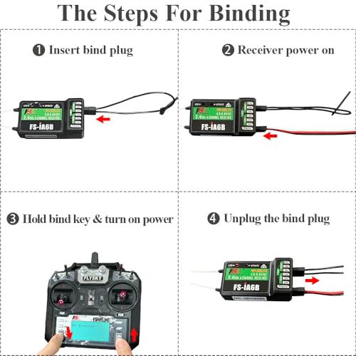 HAWK'S WORK Flysky FS-i6X 10Ch Transmitter with FS-iA10B Receiver, 2.4GHz RC Controller for RC Car Boat Airplane Helicopter Drone Robot & Construction Vehicle (Mode 2) - size: i6X+iA10B