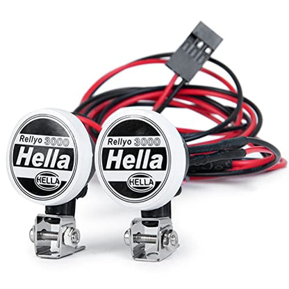 Que-T 2pcs Round Light Headlight Spotlight for 1: 10 RC Trx4 TRX6 SCX10 90046 RC Car