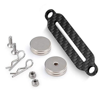 RC Car Front Shell Column Magnetic Stand Invisible Body Post Front Body Mounts Stealth CNC with Magnet for 1:10 RC Crawler Car Axial SCX10 90046 Upgrades
