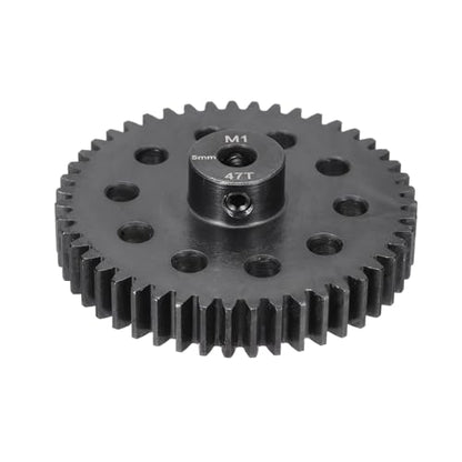 MECCANIXITY Steel M1 Gear Set 47T 5mm Shaft Motor Gears for RC Vehicles Truck Drift Car Part, Black - size: 47T