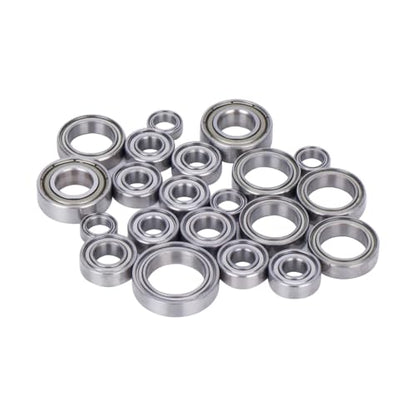 21pcs RC Bearing Kit Alloy Steel Ball Bearing Set High-Speed Sealed Bearing Set Compatible with 1/10 Traxxas Slash 4X4 4WD VXL Upgrade Parts DIY