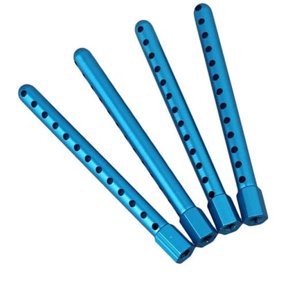 4Pieces RC 1:10 Aluminum Body Post Mounts,RC Car Shell Column Compatible with Road Racing Mo V7I2 (Blue) - color: Blue