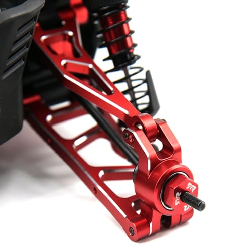 Aluminum Rear Hub Knuckle Arm for ARRMA Mini Kraton 1/16 RC Car, Upgrade Replacement Parts, (Red Rear Hub/Knuckle Arm) - color: Red Rear Hub/Knuckle Arm