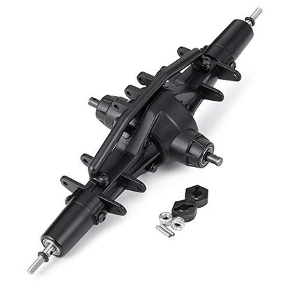 QUE-T Complete Aluminium Alloy Front Middle Rear Axle for 1/10 RC Crawler Car SCX10 90021 90027 90028 (Middle Axle) - color: 1x Middle Axle